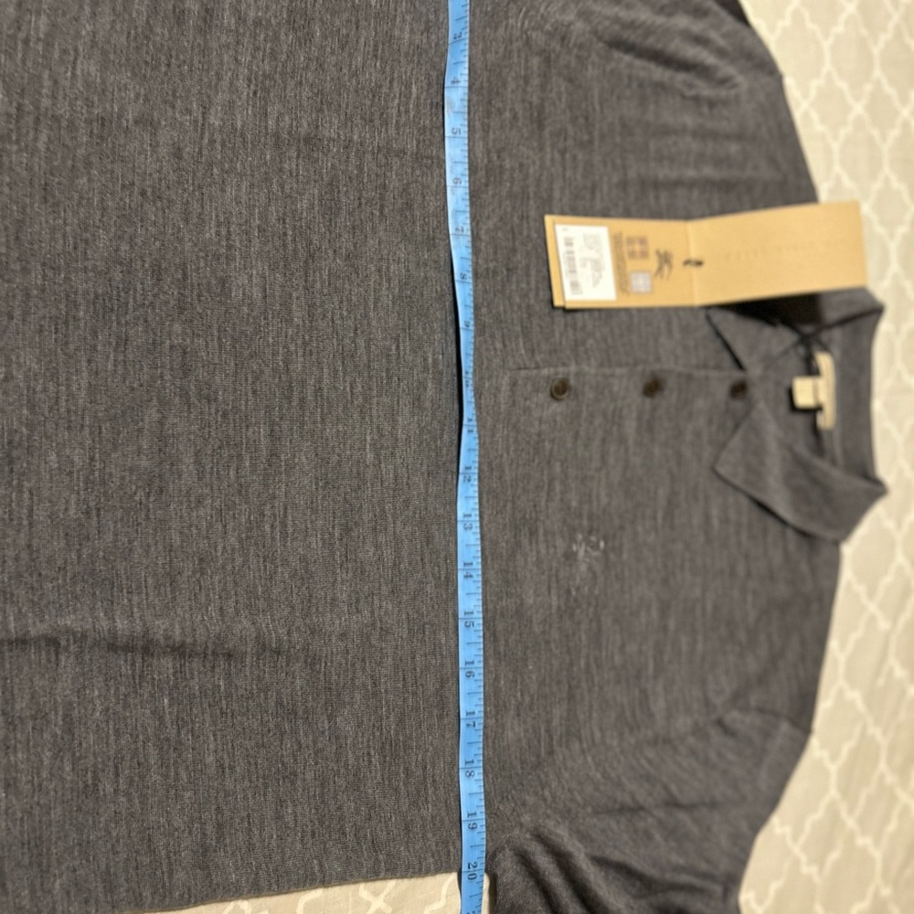 SOLD - BNWT Mens Burberry Merino Wool long sleeve polo - Picture 9 of 9